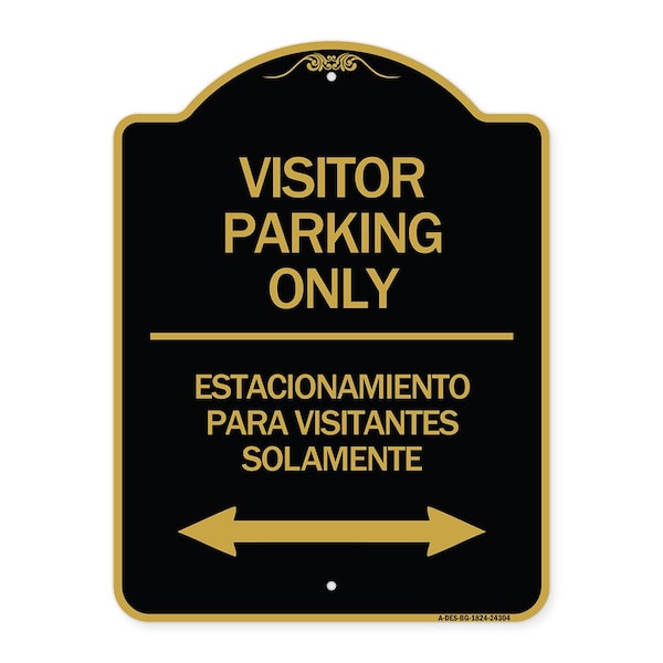 Signmission Bilingual Reserved Parking Visitor Parking Only Estacionamiento Para Visitantes, A-DES-BG-1824-24304 A-DES-BG-1824-24304 - main